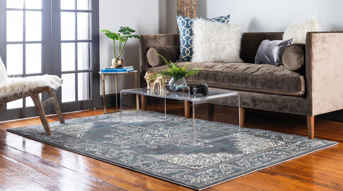 Serenade Oasis Collection Area Rug -  Utopia Rectangle Gray  lifestyle 8