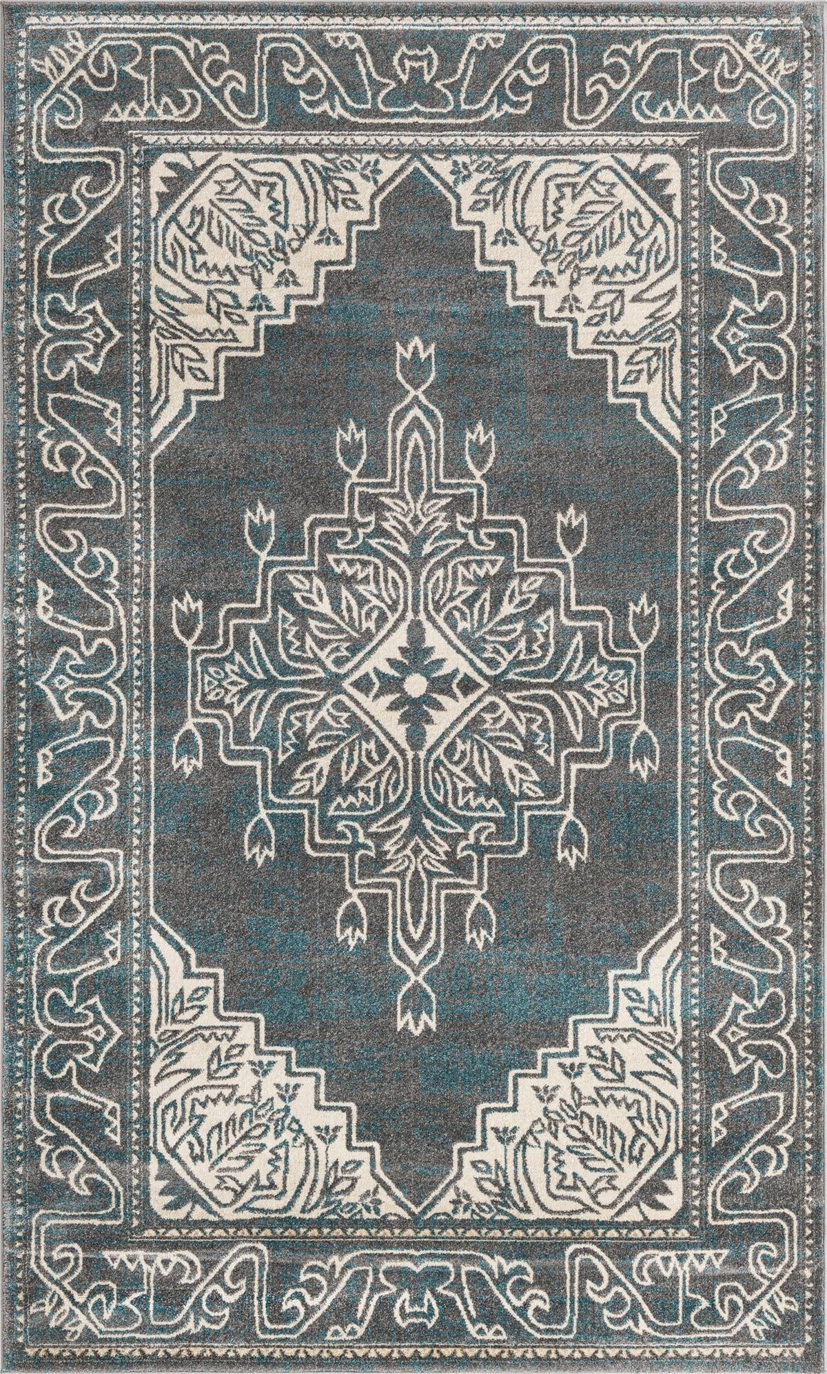 Serenade Oasis Collection Area Rug -  Utopia Rectangle Gray  lifestyle 2