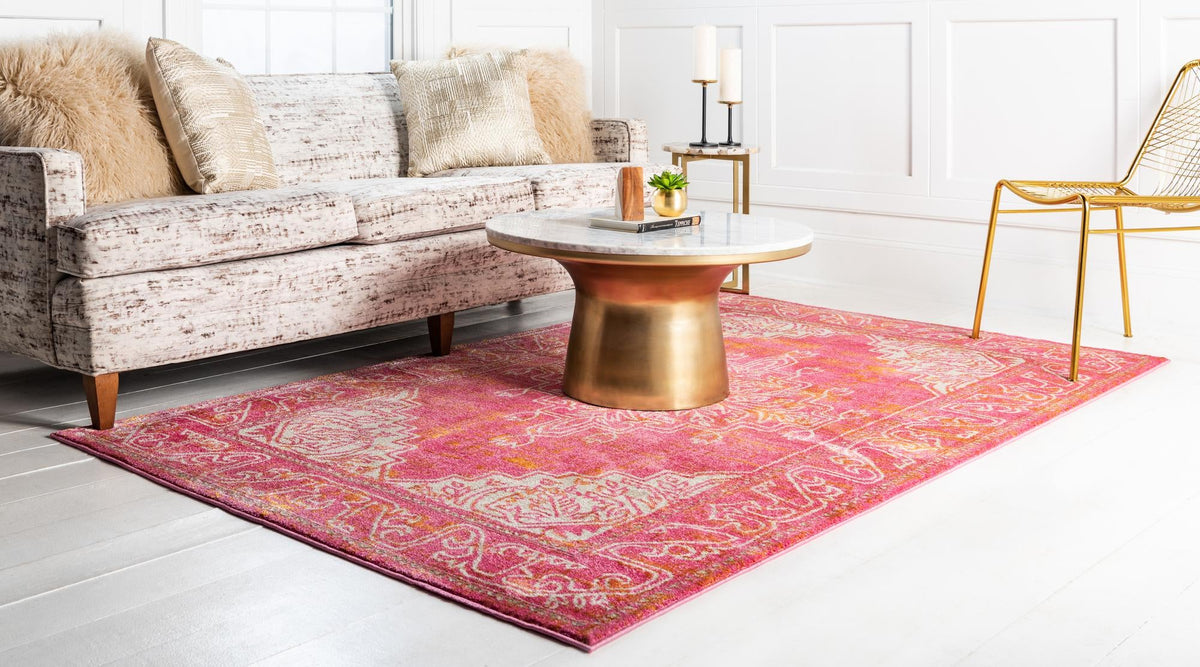 Serenade Oasis Collection Area Rug -  Utopia Rectangle Pink  lifestyle 9