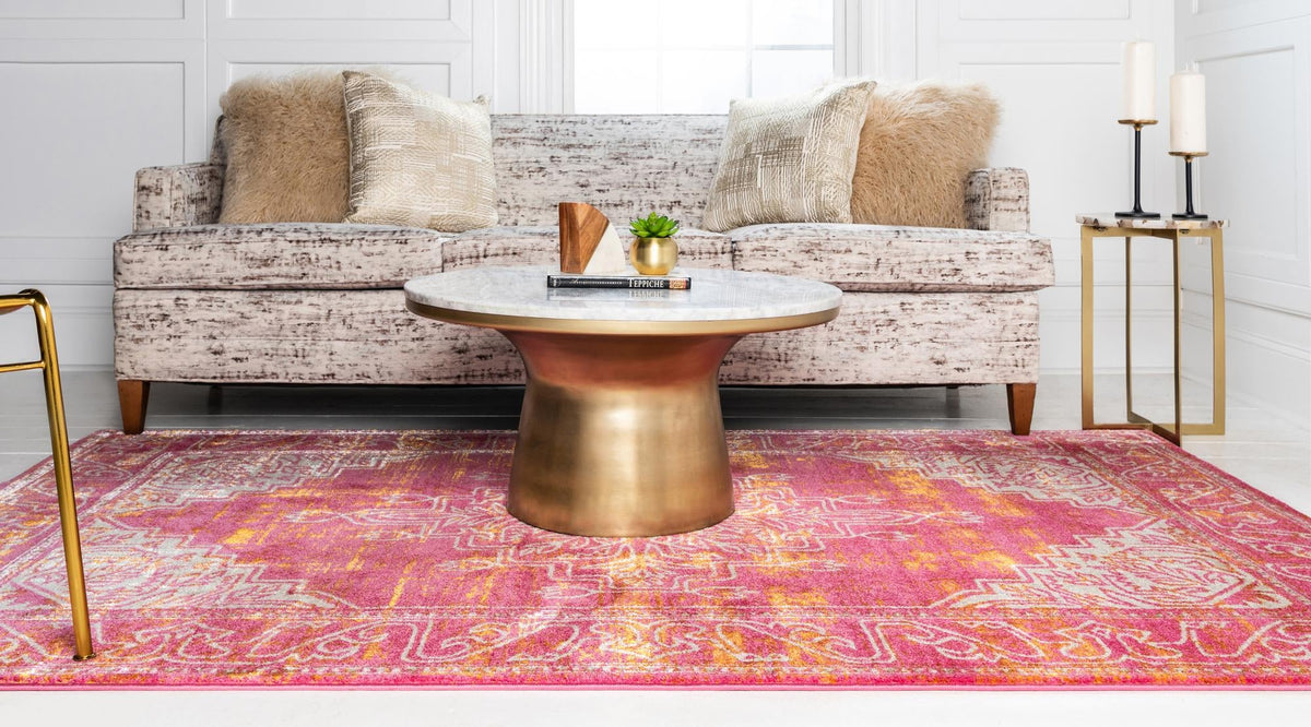 Serenade Oasis Collection Area Rug -  Utopia Rectangle Pink  lifestyle 12