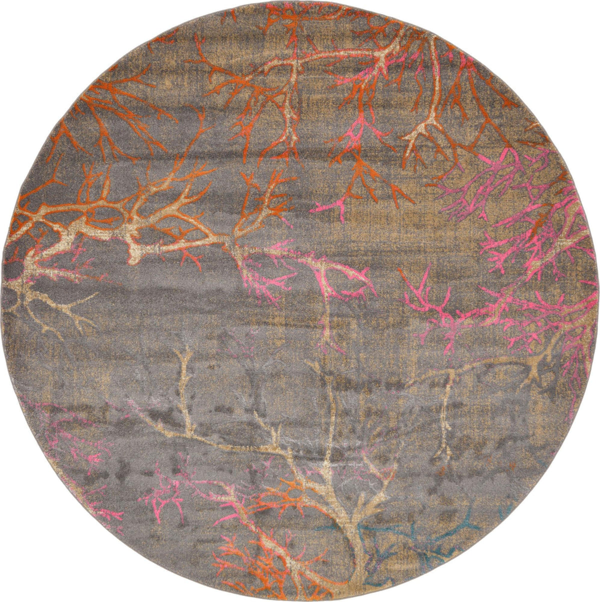Serenade Oasis Collection Area Rug -  Oasis Round Gray  lifestyle 18