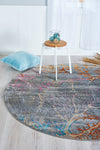 Serenade Oasis Collection Area Rug -  Oasis Round Gray  lifestyle 30