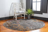 Serenade Oasis Collection Area Rug -  Oasis Round Gray  lifestyle 33