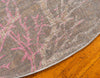 Serenade Oasis Collection Area Rug -  Oasis Round Gray  lifestyle 48