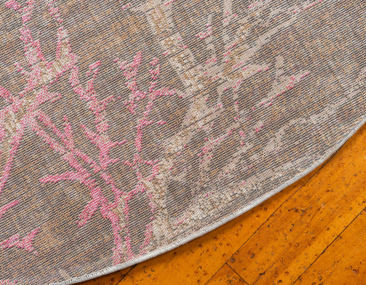Serenade Oasis Collection Area Rug -  Oasis Round Gray  lifestyle 48