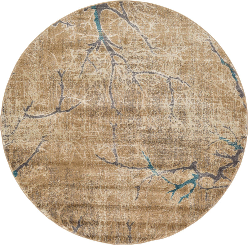Serenade Oasis Collection Area Rug -  Oasis Round Light Brown  lifestyle 20