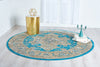 Serenade Oasis Collection Area Rug -  Serenity Round Teal  lifestyle 14