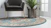 Serenade Oasis Collection Area Rug -  Serenity Round Teal  lifestyle 18