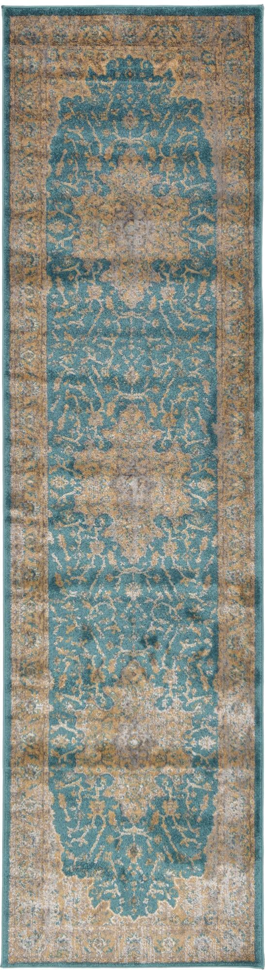 Serenade Oasis Collection Area Rug -  Serenity Runner Teal  lifestyle 6