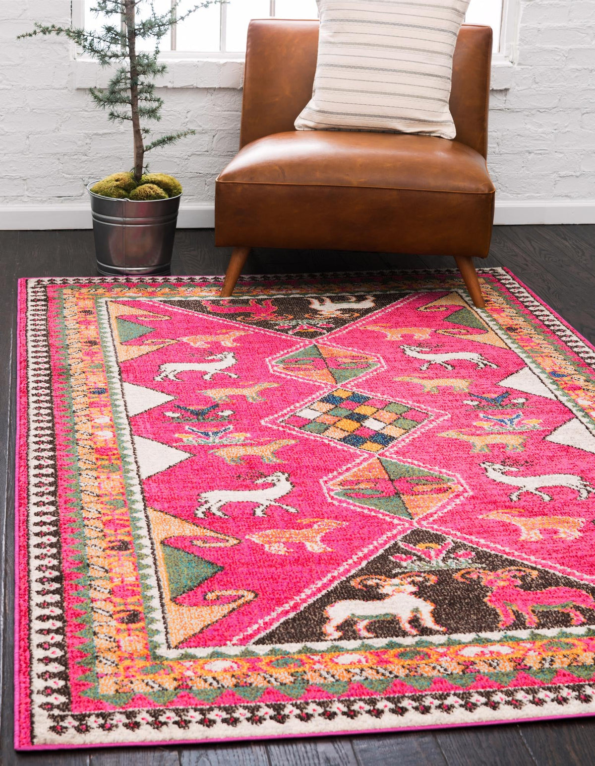 Sedona Vista Collection Area Rug -  Nolina Rectangle Pink  lifestyle 2
