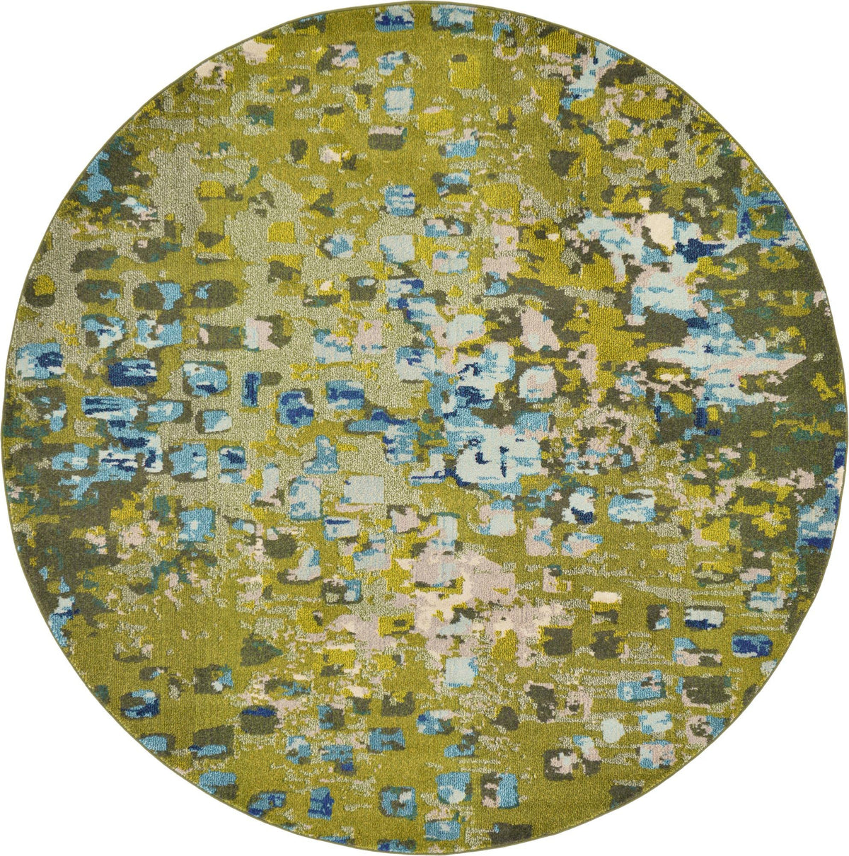 Sevilla Splendor Collection Area Rug - Alcazar Round Green  lifestyle 76