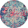 Sevilla Splendor Collection Area Rug - Alcazar Round Blue  lifestyle 73