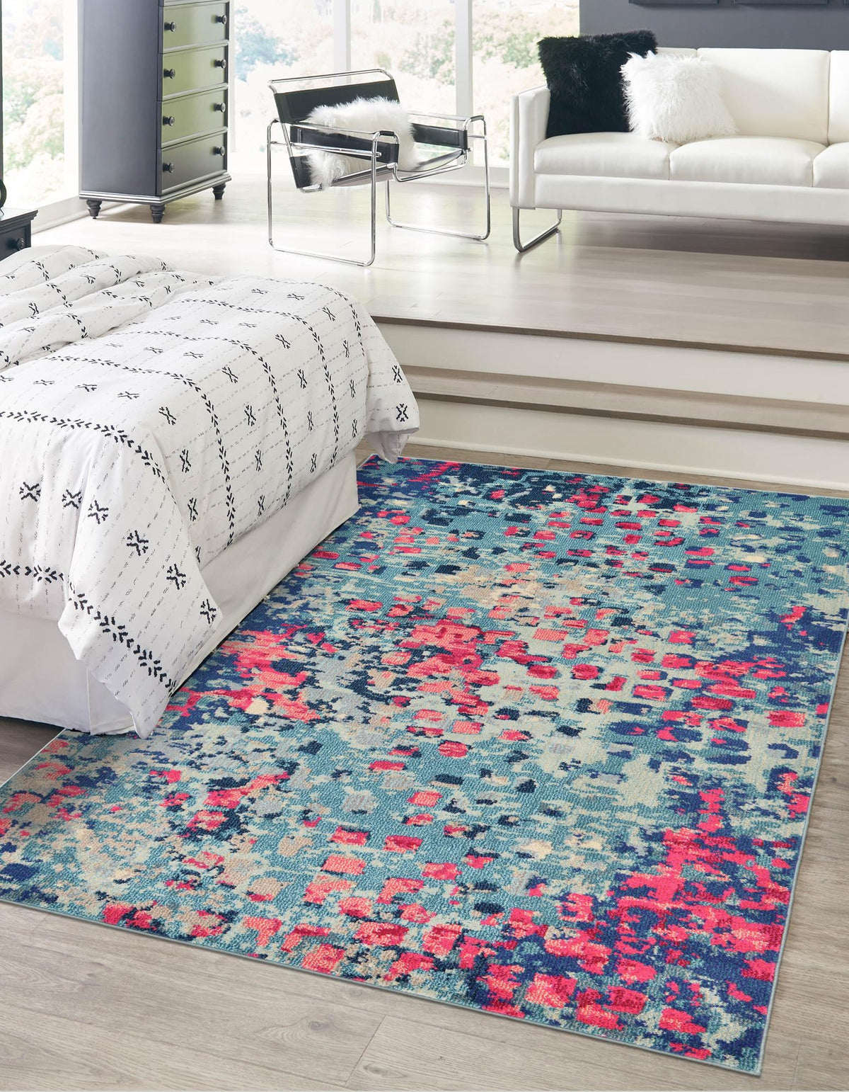 Sevilla Splendor Collection Area Rug - Alcazar Rectangle Blue  lifestyle 5