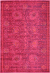 Chateau Elegance Collection Area Rug -  Louvre Rectangle Magenta  lifestyle 2