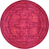 Chateau Elegance Collection Area Rug -  Louvre Round Magenta  lifestyle 32
