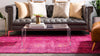 Chateau Elegance Collection Area Rug -  Louvre Rectangle Magenta  lifestyle 8