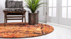 Marrakesh Elegance Collection Area Rug -  Ennakhil Round Orange  lifestyle 20