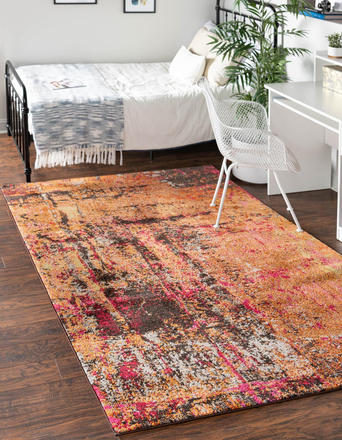 Marrakesh Elegance Collection Area Rug -  Ennakhil Rectangle Orange  lifestyle 2