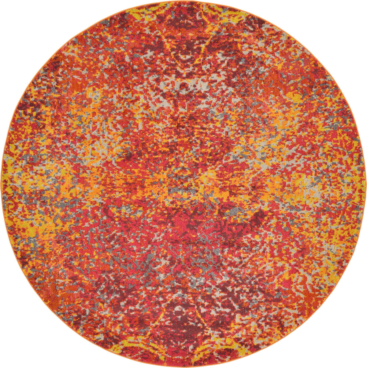 Marrakesh Elegance Collection Area Rug -  Tiznit Round Red  lifestyle 11