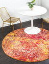Marrakesh Elegance Collection Area Rug -  Tiznit Round Red  lifestyle 14