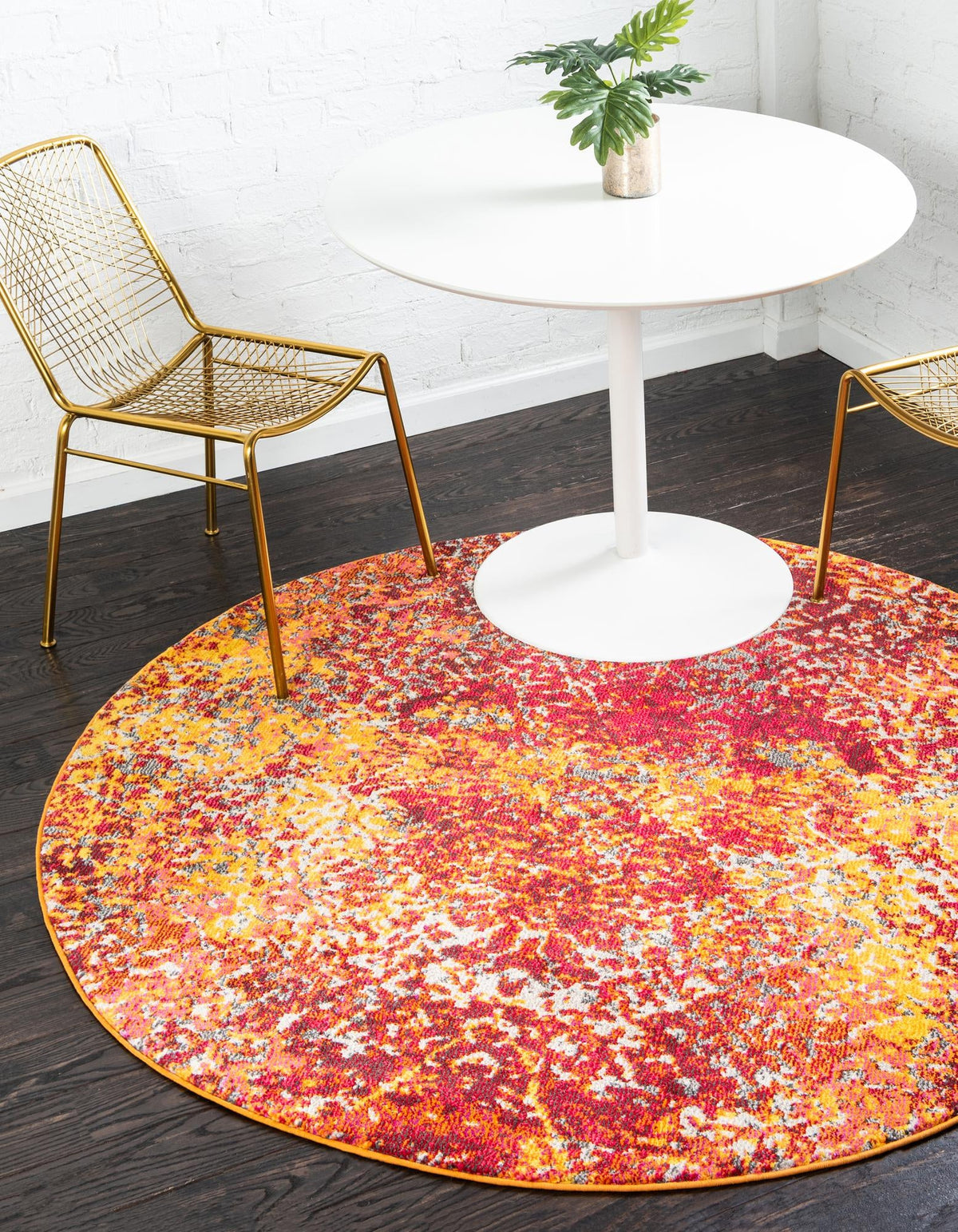 Marrakesh Elegance Collection Area Rug -  Tiznit Round Red  lifestyle 14