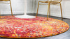 Marrakesh Elegance Collection Area Rug -  Tiznit Round Red  lifestyle 20
