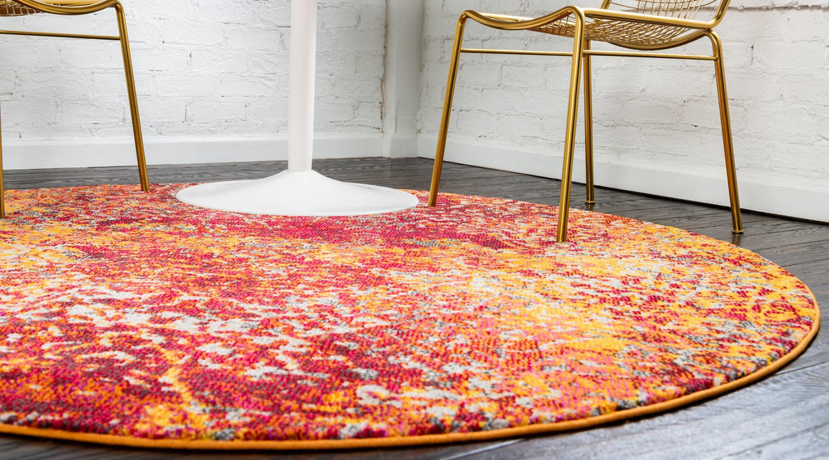 Marrakesh Elegance Collection Area Rug -  Tiznit Round Red  lifestyle 20