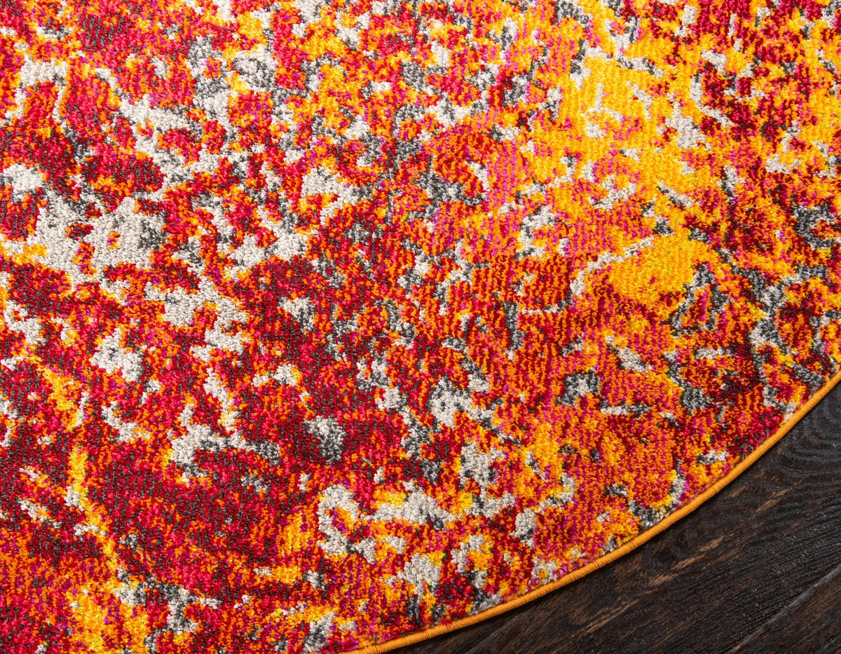 Marrakesh Elegance Collection Area Rug -  Tiznit Round Red  lifestyle 34