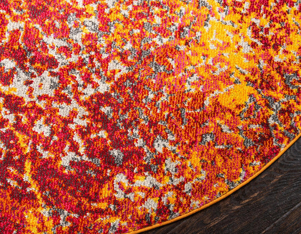 Marrakesh Elegance Collection Area Rug -  Tiznit Round Red  lifestyle 34
