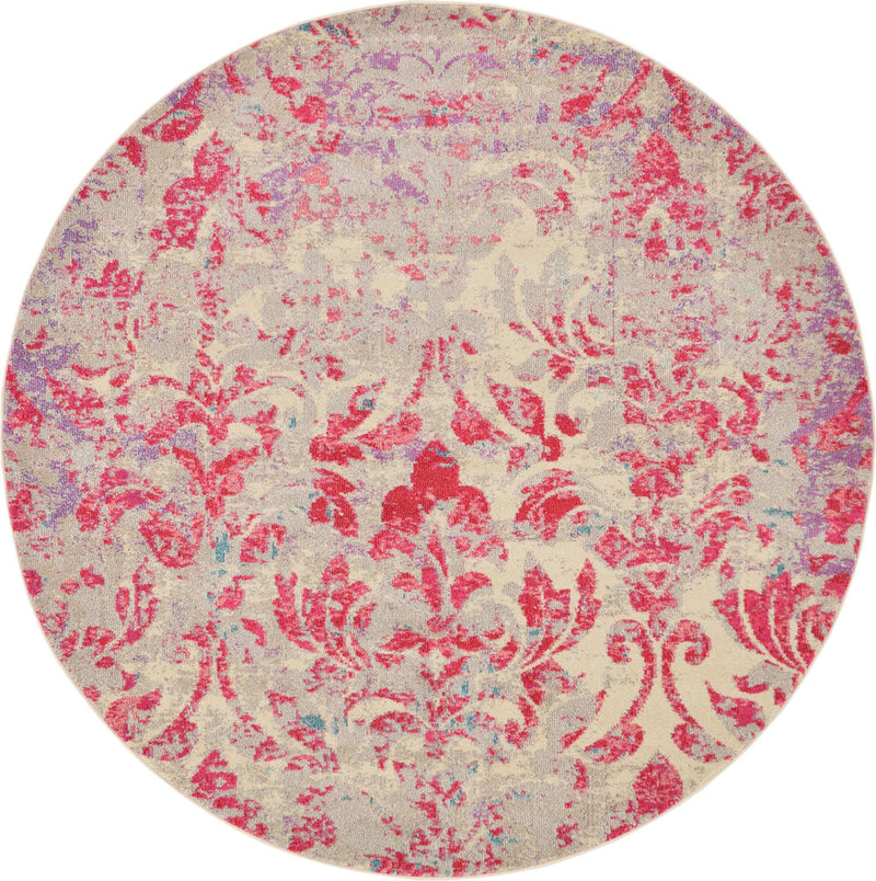 Marrakesh Elegance Collection Area Rug -  Tiddas Round Multi  lifestyle 12