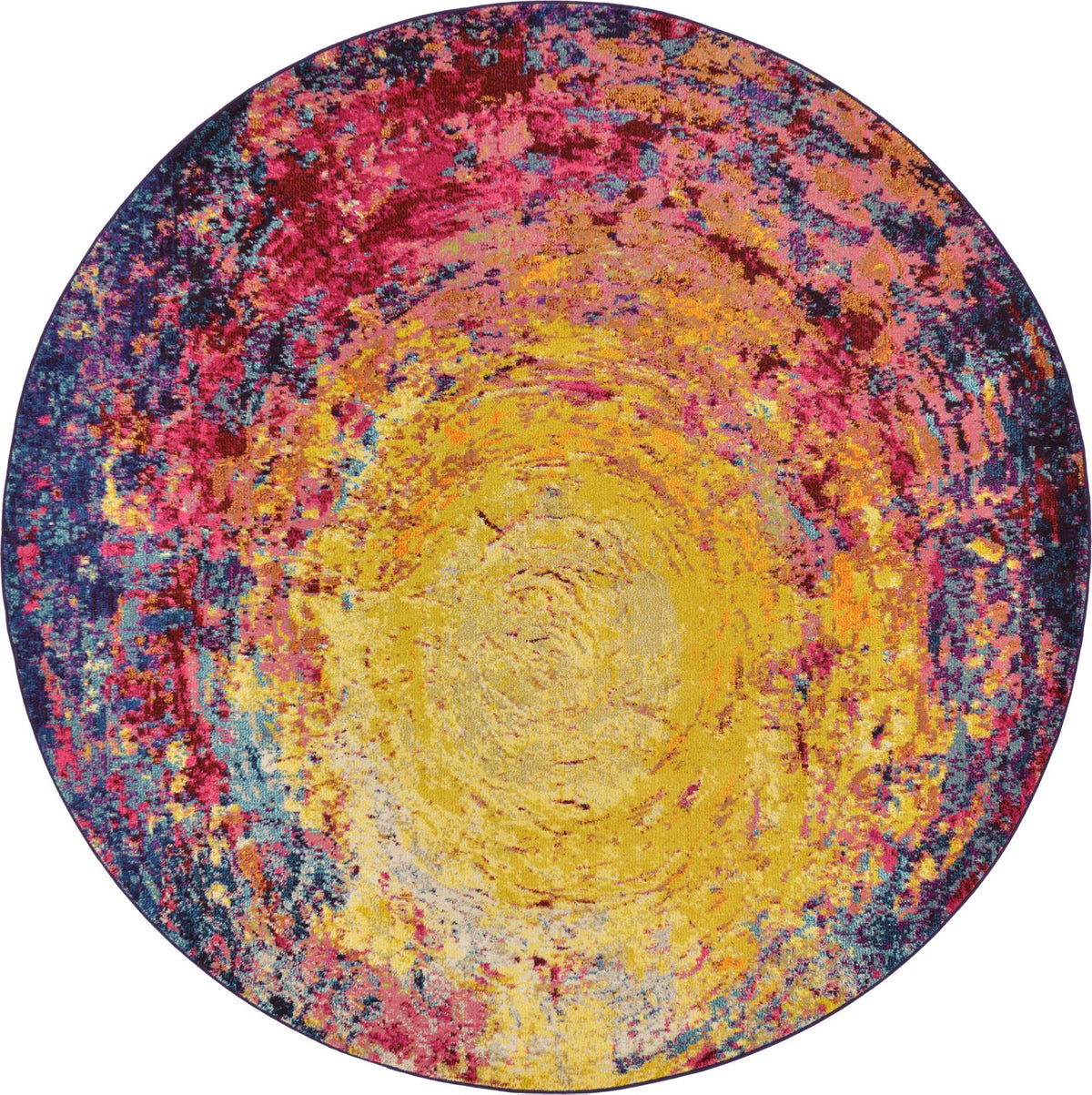 Marrakesh Elegance Collection Area Rug -  Akka Round Multi  lifestyle 25