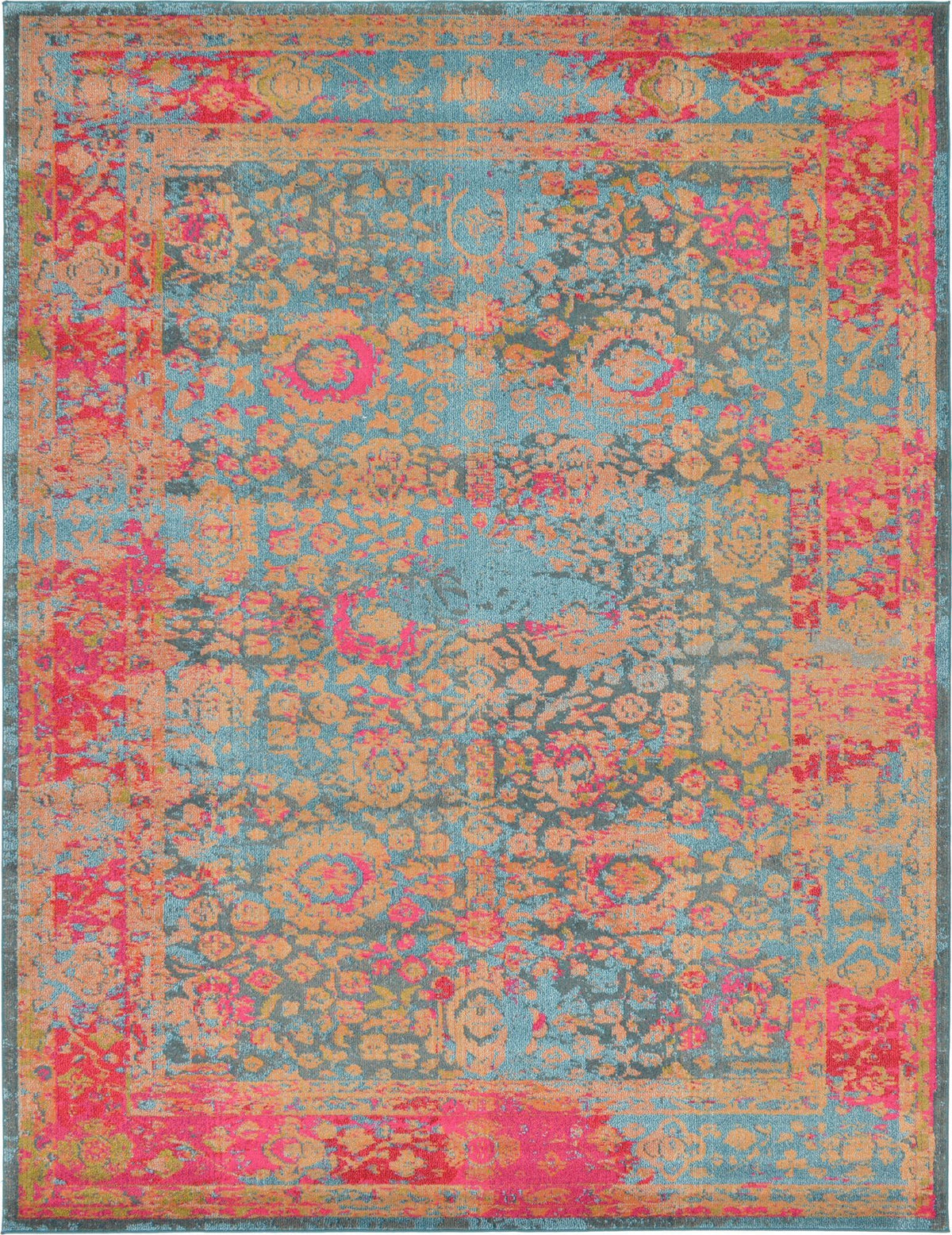 Chateau Elegance Collection Area Rug -  Marly Rectangle Blue Main