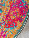 Chateau Elegance Collection Area Rug -  Marly Round Blue  lifestyle 34