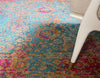 Chateau Elegance Collection Area Rug -  Marly Rectangular Blue  lifestyle 27