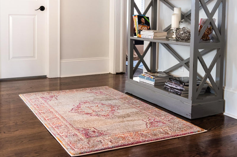 Chateau Elegance Collection Area Rug -  Provence Rectangular Light Blue  lifestyle 21