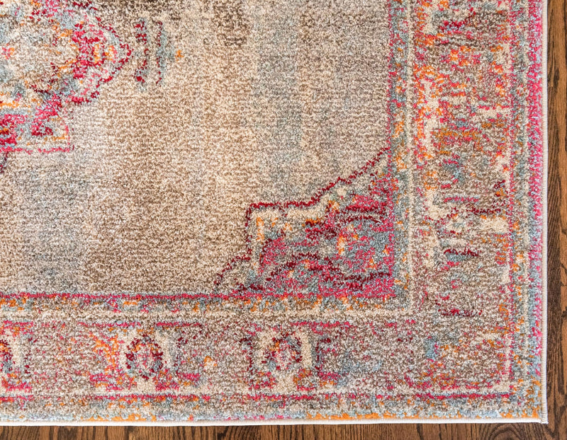 Chateau Elegance Collection Area Rug -  Provence Rectangular Light Blue  lifestyle 48