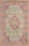 Chateau Elegance Collection Area Rug -  Provence Rectangle Light Blue Main