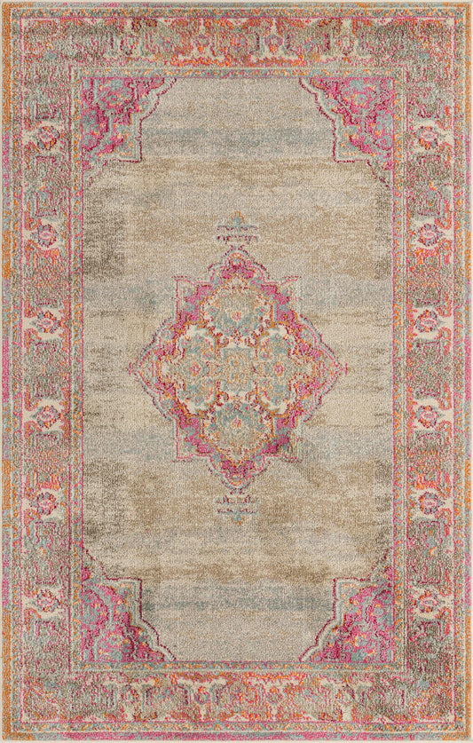 Chateau Elegance Collection Area Rug -  Provence Rectangle Light Blue Main