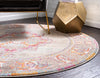 Chateau Elegance Collection Area Rug -  Provence Round Light Blue  lifestyle 22