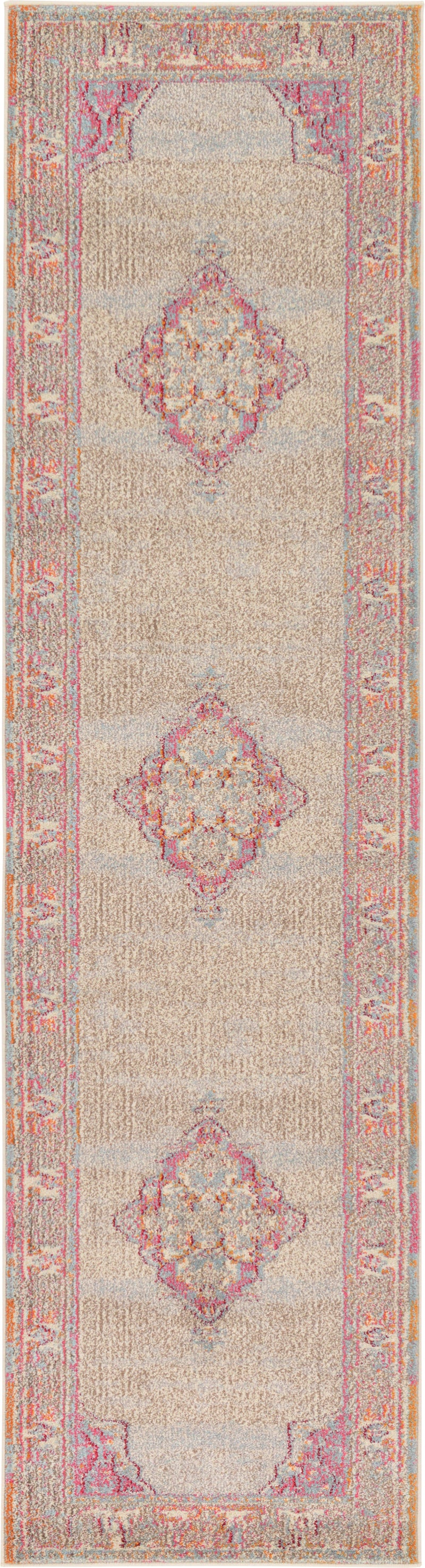 Chateau Elegance Collection Area Rug -  Provence Runner Light Blue  lifestyle 17