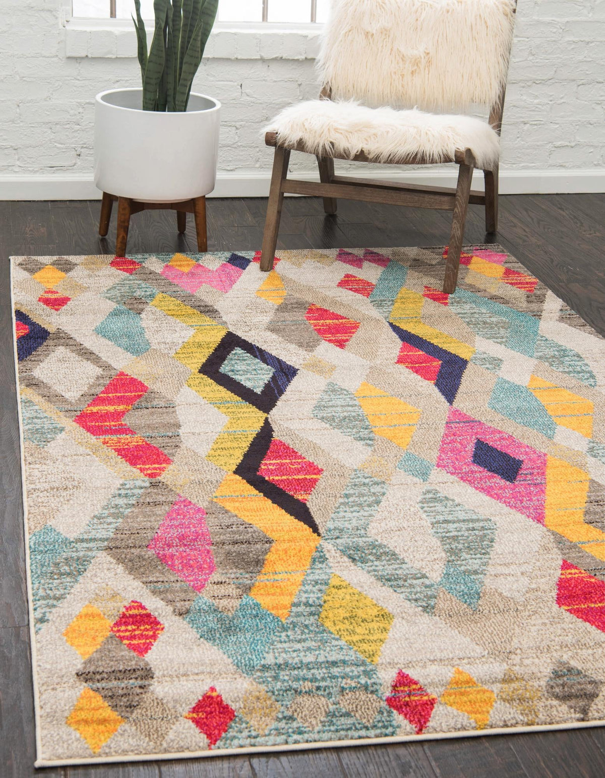Sedona Vista Collection Area Rug -  Pricklypear Rectangle Multi  lifestyle 2