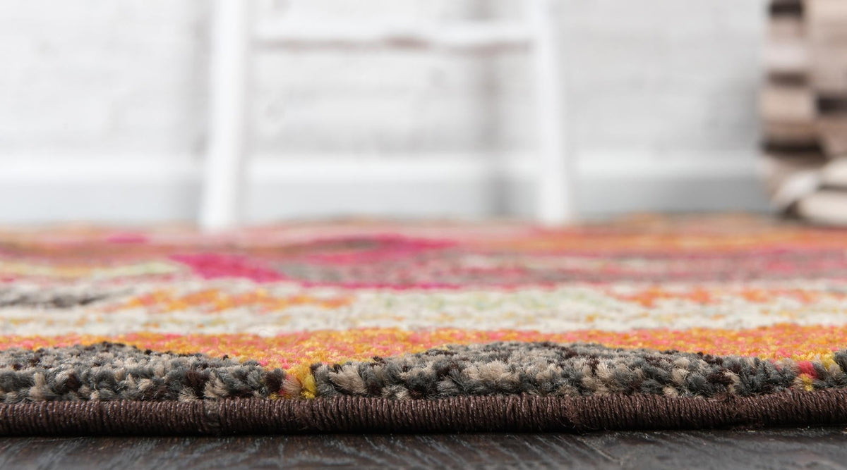 Sedona Vista Collection Area Rug -  Gila Round Red  lifestyle 20