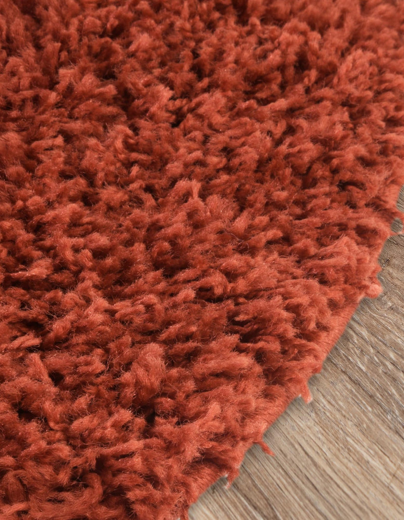 Plush Oasis Collection Area Rug - Serenity (Terracotta) Round Terracotta  lifestyle 25