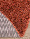 Plush Oasis Collection Area Rug - Serenity (Terracotta) Round Terracotta  lifestyle 26