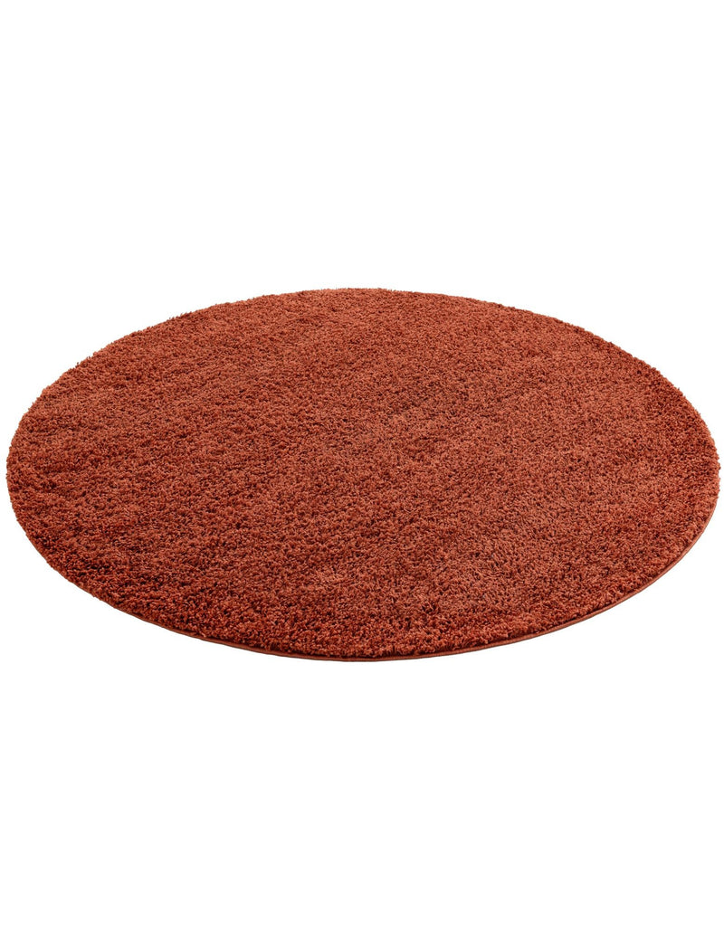 Plush Oasis Collection Area Rug - Serenity (Terracotta) Round Terracotta  lifestyle 27