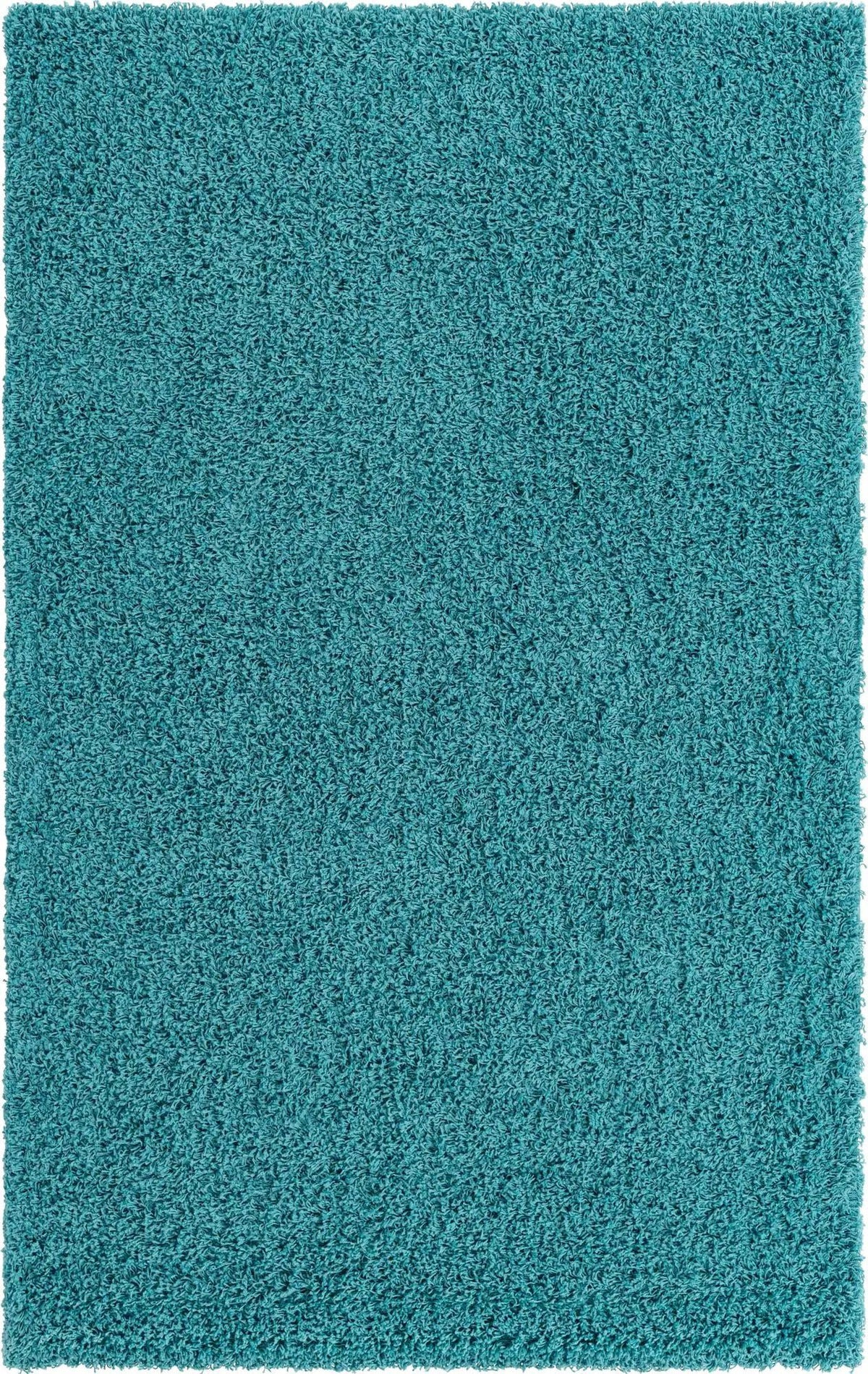 Plush Oasis Collection Area Rug - Serenity (Deep Aqua Blue) Rectangle Deep Aqua Blue Main