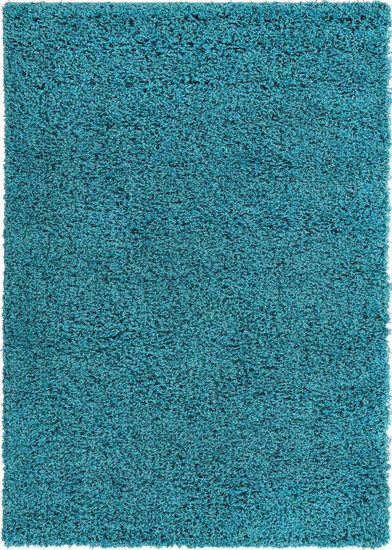Plush Oasis Collection Area Rug - Serenity (Deep Aqua Blue) Rectangle Deep Aqua Blue  lifestyle 2