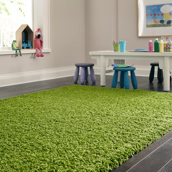 Plush Oasis Collection Area Rug - Serenity (Grass Green) Rectangle Grass Green  lifestyle 10