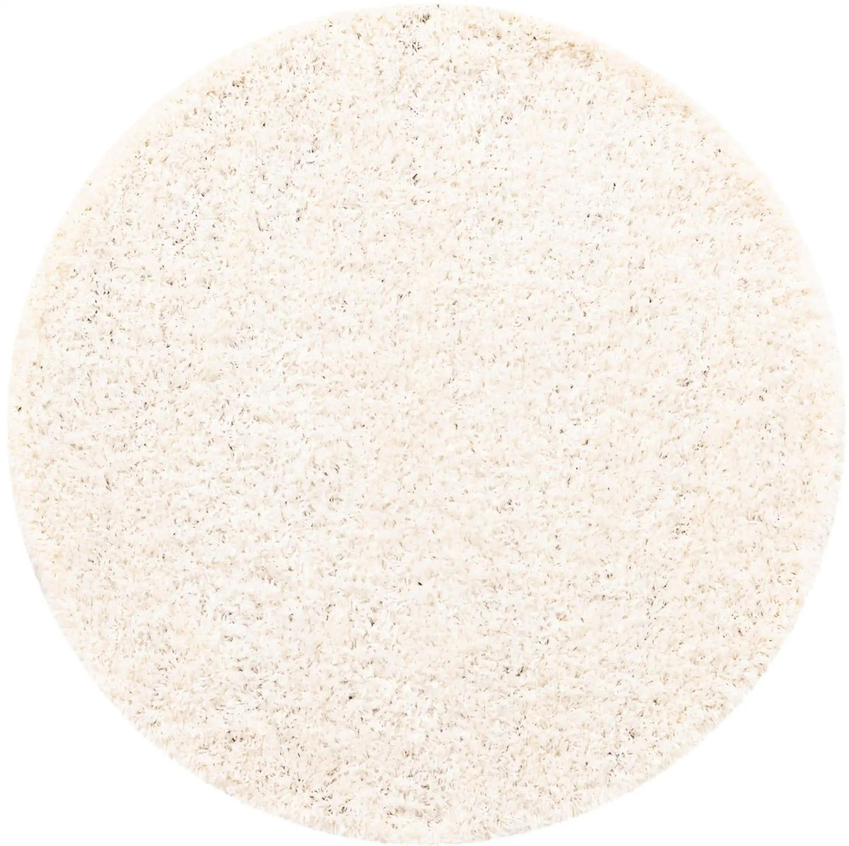 Plush Oasis Collection Area Rug - Serenity (Snow White) Round Snow White Main