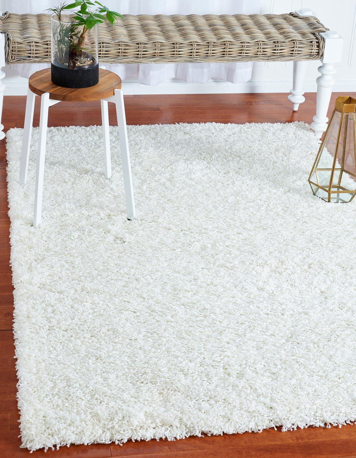 Plush Oasis Collection Area Rug - Serenity (Snow White) Rectangle Snow White  lifestyle 31